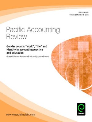 cover image of Pacific Accounting Review, Volume 20, Issue 2